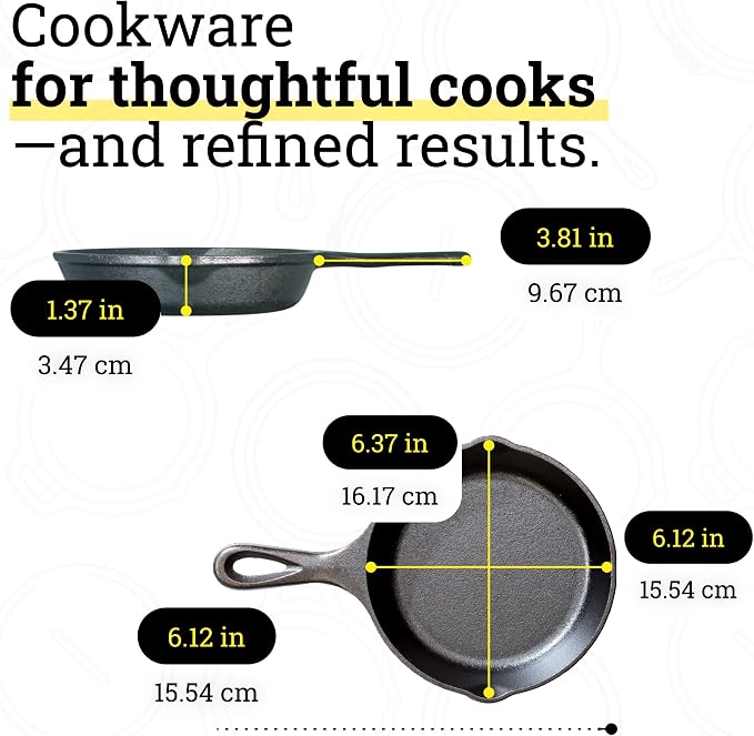 Lodge Seasoned Cast Iron Skillet 6.5 Inches - Image 6