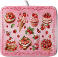 Pink Strawberry Dish Drying Mat by Giwawa