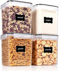 Vtopmart Food Storage Containers 2.5L / 84.5oz, 4 Pieces BPA Free Plastic by Vtopmart