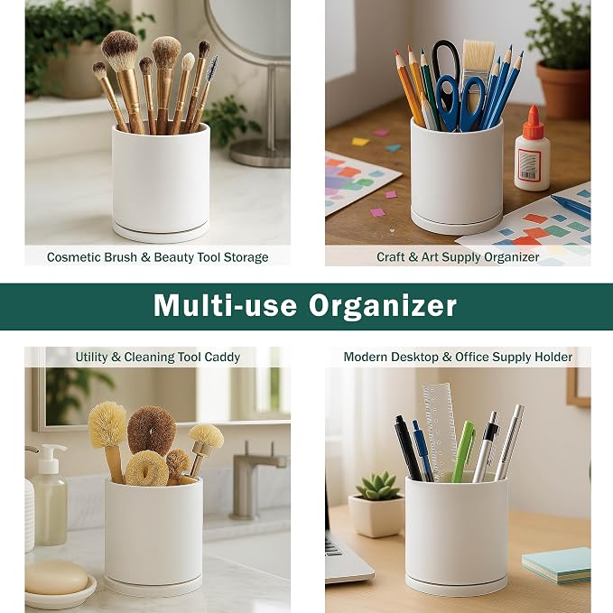 D'vine Dev 360° Rotating Utensil Holder – 5" Kitchen Utensil Crock - Image 7
