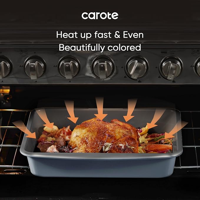 CAROTE 7-Piece Nonstick Stackable Baking Pans Set - Image 5