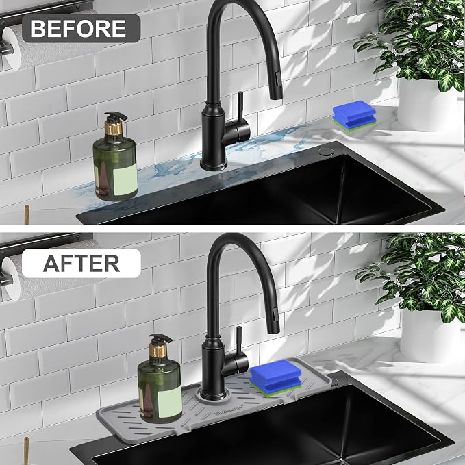 Silicone Faucet Mat for Kitchen Sink – Gen 2 Splash Guard - Image 5
