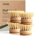 Vove Bamboo Dish Brush Replacement Heads, 4 Pack by Vove