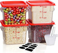 6QT Clear Food Storage Containers: 8 PCS NSF Food Storage Containers by SVKLHY