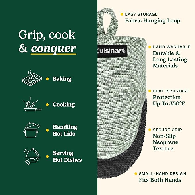 Cuisinart Mini Oven Mitts – 5.5” x 7” Heat-Resistant Kitchen Mitts - Image 5