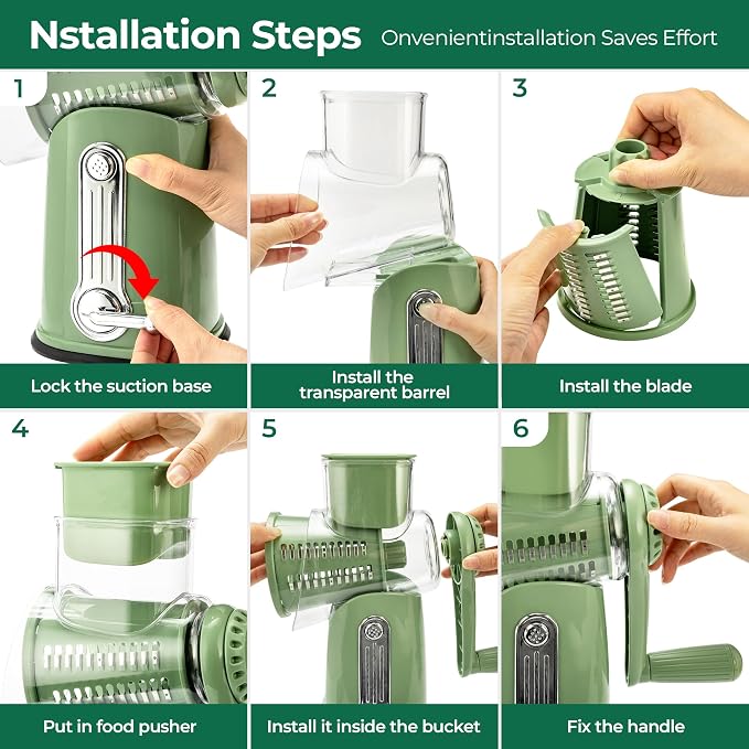 SUSTEAS Rotary Cheese Grater - Image 4