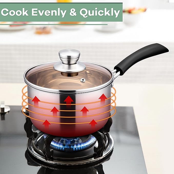 Herogo 1 Quart & 2 Quart Saucepan Set - Image 7
