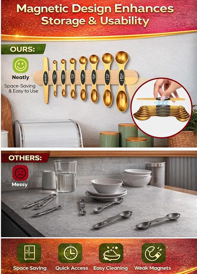 Magnetic Measuring Spoons Set - Image 5