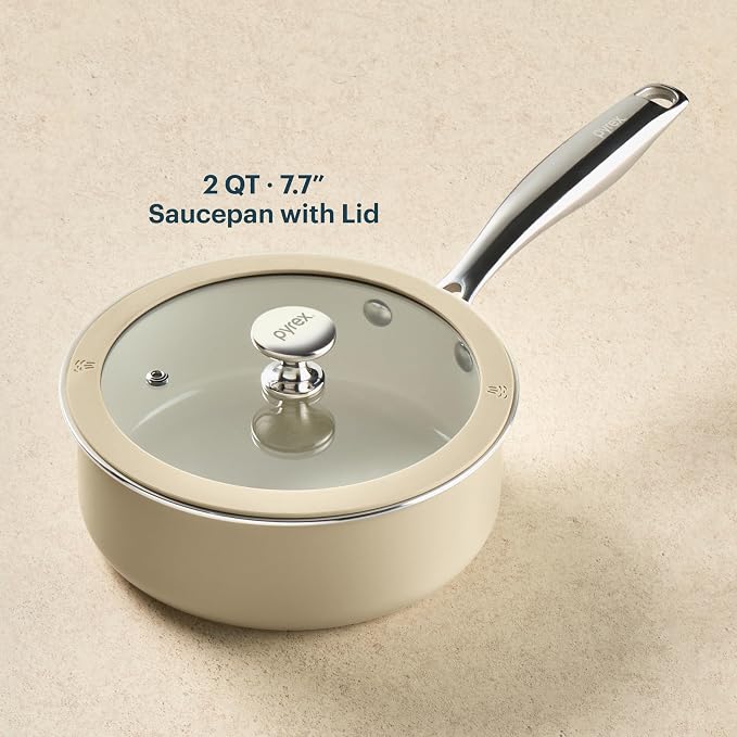 Pyrex 7.7-Inch Saucepan Ceramic Cookware - Image 3