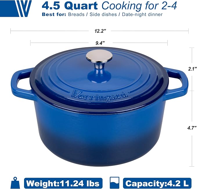 VORRINGARD Enameled Cast Iron Dutch Oven Pot - Image 2