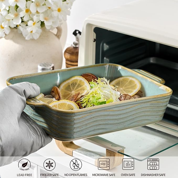 Ceramic Baking Dish Set of 3, Casserole Dishes - Image 2
