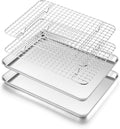 Homikit Cookie Sheet with Rack, 10 x 8 Inch Stainless Steel Cookie Sheets with by Homikit