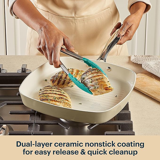 Pyrex 11-Inch Grill Pan Ceramic Cookware - Image 4