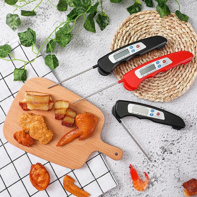 6 Pieces Digital Meat Thermometer Foldable Instant Read Food Thermometer - Image 7