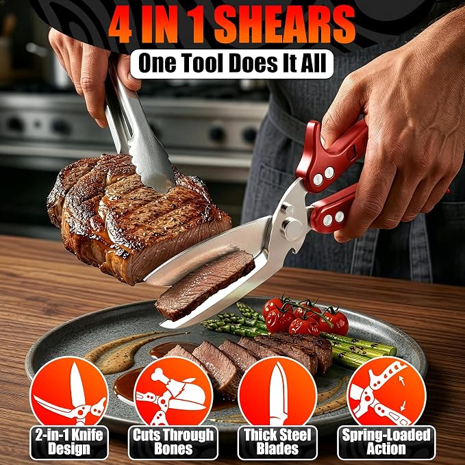 4-in-1 Kitchen Shears Heavy Duty - Image 5