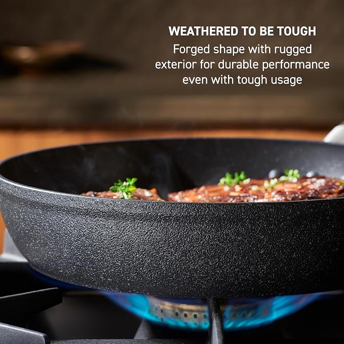 T-Fal Stone Force Platinum Non Stick Saucepan w/Lid 3 Quart, Oven Broiler Safe - Image 2
