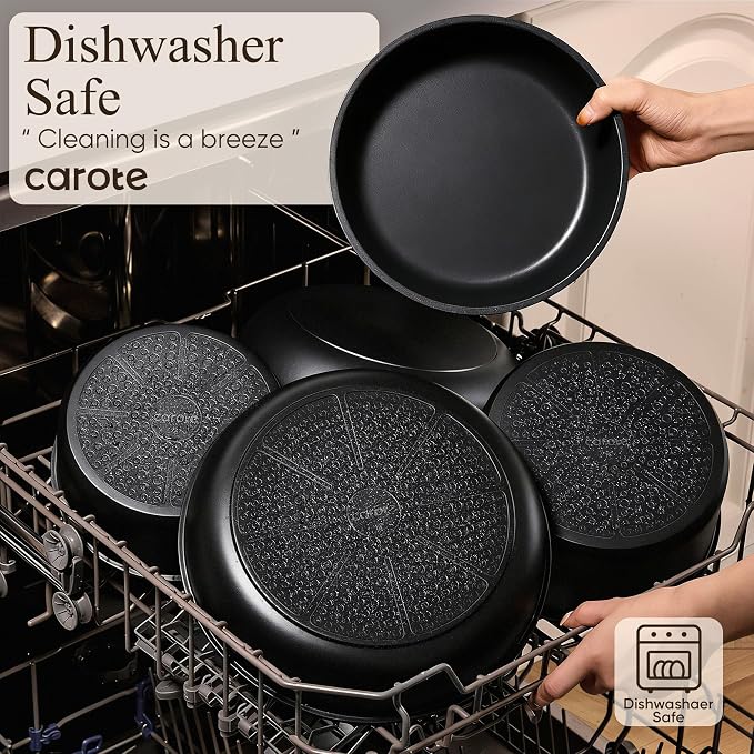 CAROTE 19pcs Pots and Pans Non Stick, Cookware Sets Detachable Handle, - Image 5