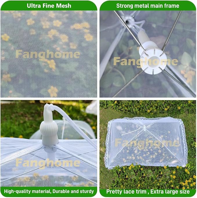 Mesh Food Covers for Outside, 3 Extra Large 40"X24" Jumbo Pop-Up Mesh Food Tent - Image 3