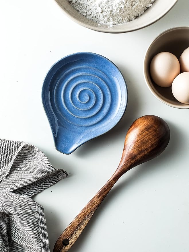 Spoon Rest, Large Ceramic Spoon Holder - Image 5