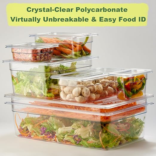 CURTA 6-Pack 1/4 Size 6" Deep NSF Polycarbonate Food Pans - Image 8