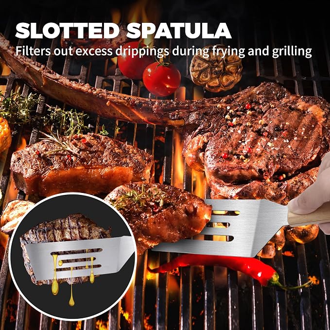 2 Pieces Stainless Steel Spatula Set, Metal Spatula - Image 5