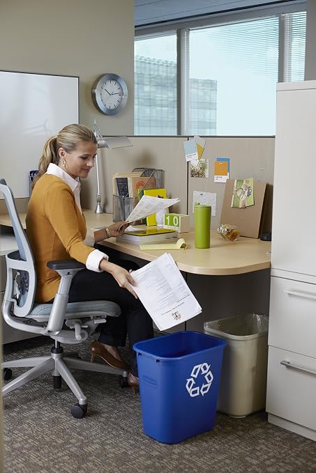 Rubbermaid Commercial Products Deskside Recycling Can, 7-Gallon/28-Quart - Image 2