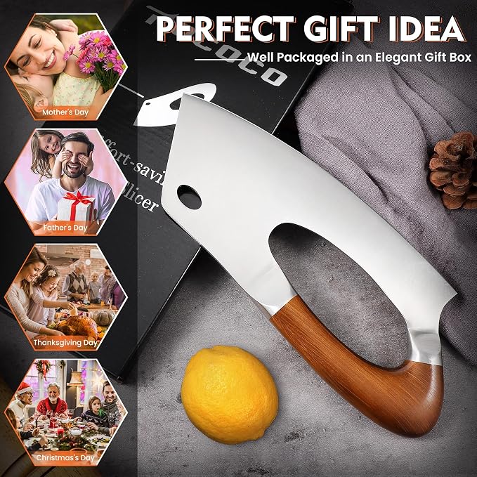 ROCOCO Meat Cleaver Knife Unique Effort Saving Kitchen Knife Professional - Image 9