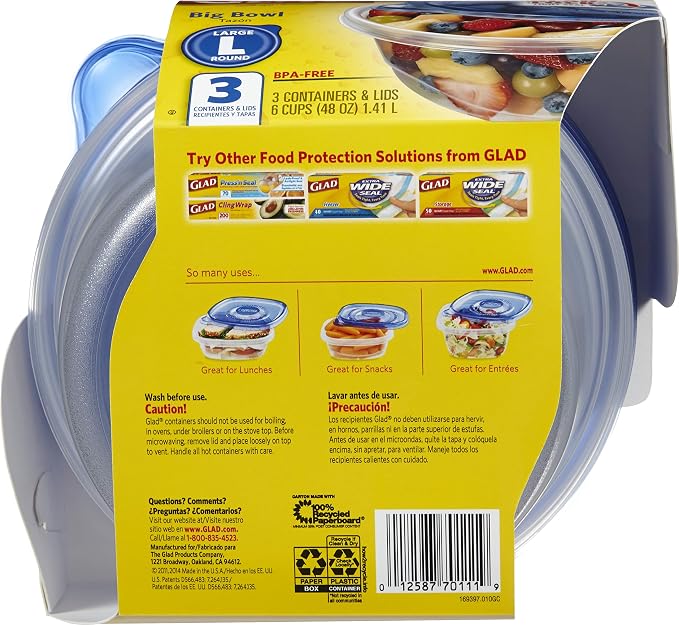 Glad GladWare Big Bowl Food Storage Containers - Image 3