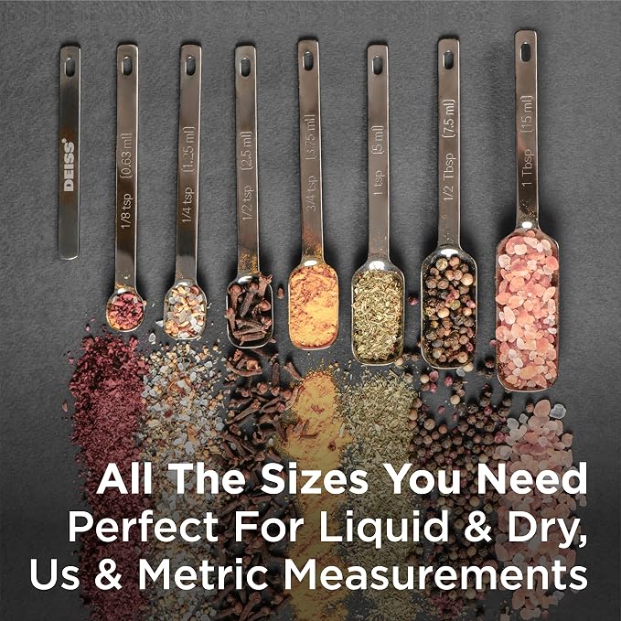 Deiss PRO Heavy Duty Stainless Steel Measuring Spoons - Image 6