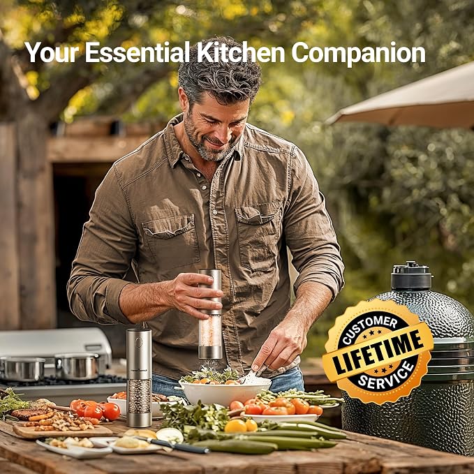 ThermoMaven Upgraded Larger Capacity Electric Salt and Pepper Grinder Set - Image 7