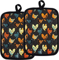 Pot Holders Set of 2 Heat Resistant 480 ℉Non Slip Clear Silicone Printed by REDLMLDETA