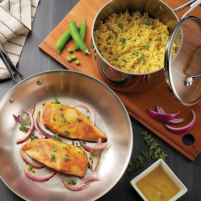 Tramontina Tri-Ply Clad Stainless Steel 8-Piece Cookware Set - Image 3
