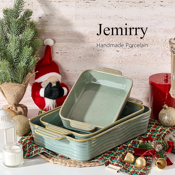 Ceramic Baking Dish Set of 3, Casserole Dishes - Image 7