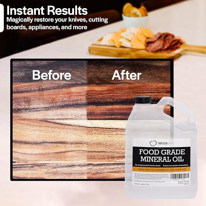 Thirteen Chefs Mineral Oil - 128oz Food Grade Conditioner - Image 2