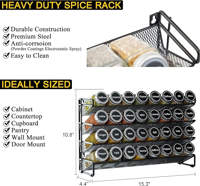 SpaceAid Spice Rack Organizer - Image 4