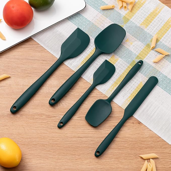 Silicone Spatula Set, 5 Piece Food Grade Rubber Spatulas - Image 6
