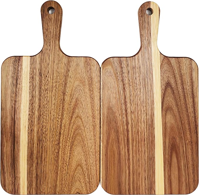 ZeQi 2PCS Small Acacia Wood Cutting Board by ZeQi