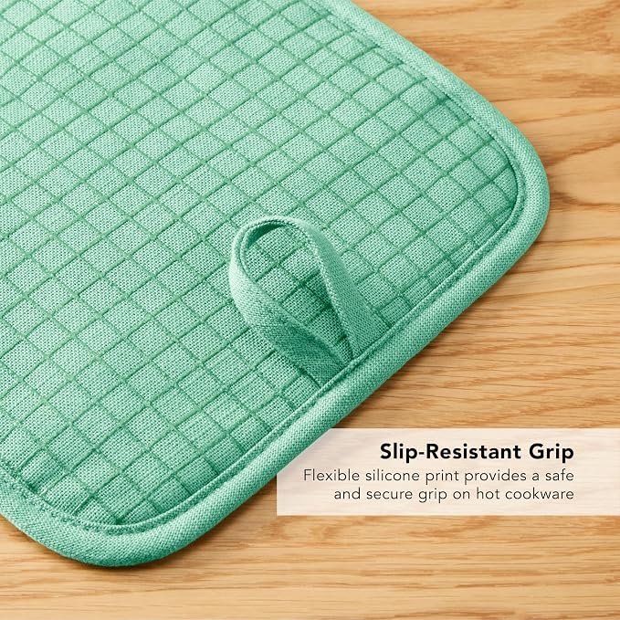KITCHENAID Gourmet Series Gridlines Pot Holders 2-Pack Set, Heat Resistant up - Image 4