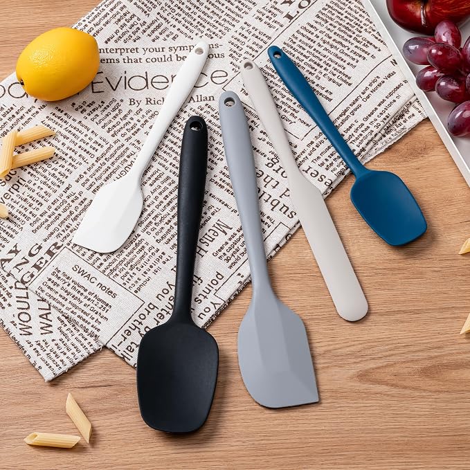 Silicone Spatula Set, 5 Piece Food Grade Rubber Spatulas - Image 7