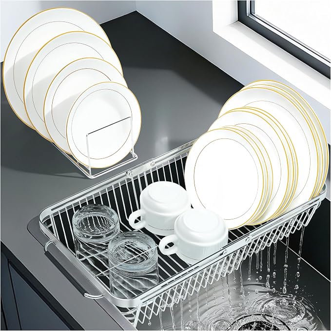 Dish Drying Rack Over The Sink, Stainless Steel Dish Racks by Unknown