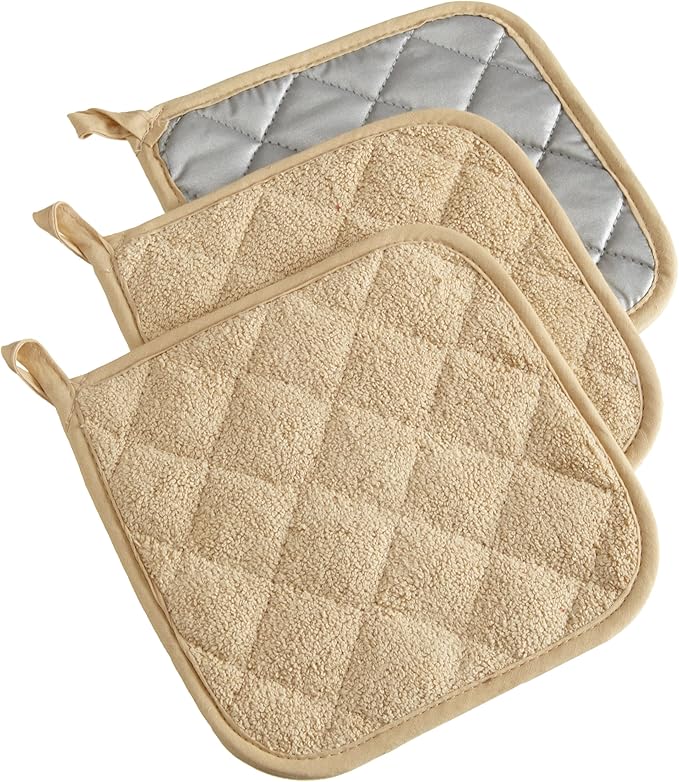 DII Basic Terry Collection Quilted 100% Cotton, 3 Piece by DII