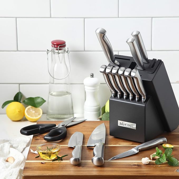 McCook® Knife Sets, German Stainless Steel Knife Block Sets - Image 5