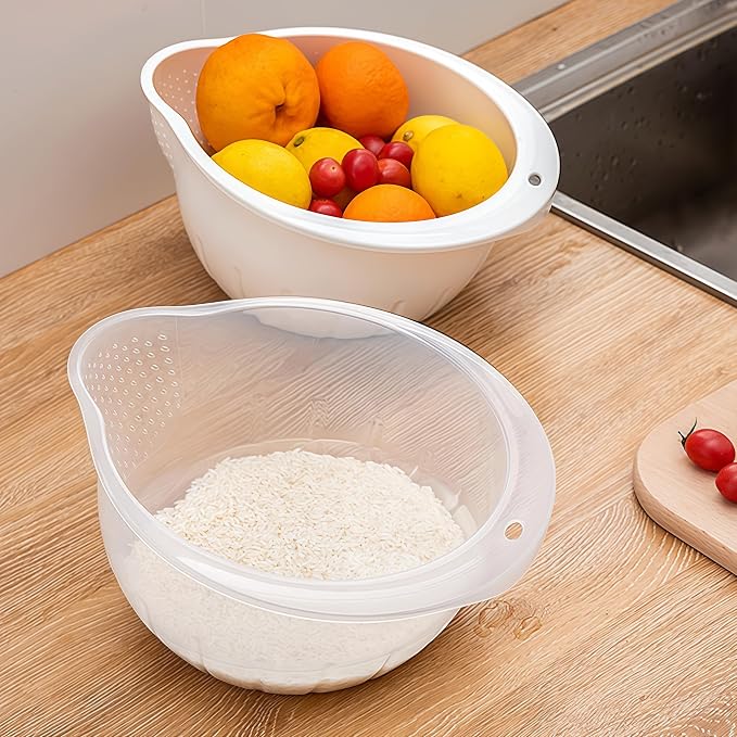 Japanese Rice Strainer Quinoa Washing Bowl Small Grains Washer Cleaner Plastic - Image 6