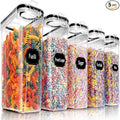 PRAKI 5PCS Cereal Containers Storage Set, BPA Free Airtight Food Storage by PRAKI