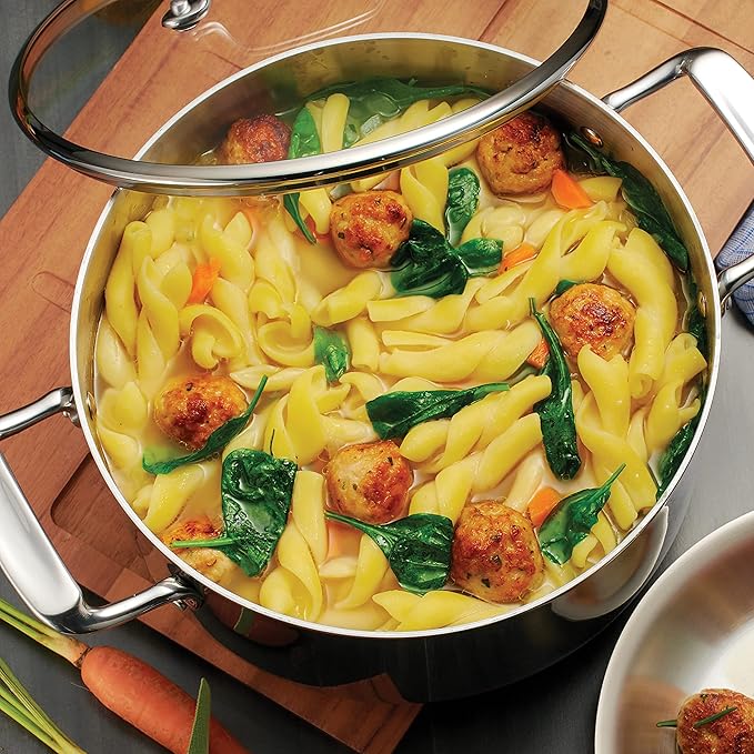 Tramontina Tri-Ply Clad Stainless Steel 8-Quart Stock Pot - Image 3