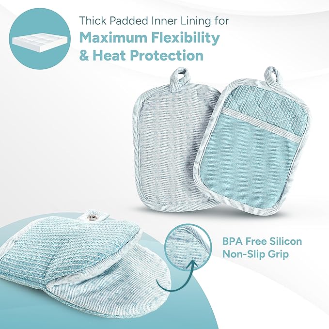 Casa Platino Silicone Oven Mitts & Pot Holders, 4-Piece – Oven Mitt - Image 3