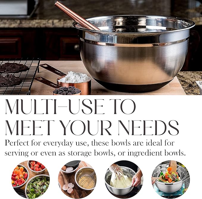 Bellemain Stainless Steel Non-Slip Mixing Bowls - Image 3