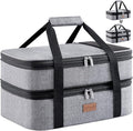 Lifewit Insulated Double Decker Casserole Carrier, Expandable Lasagna Lugger by Lifewit