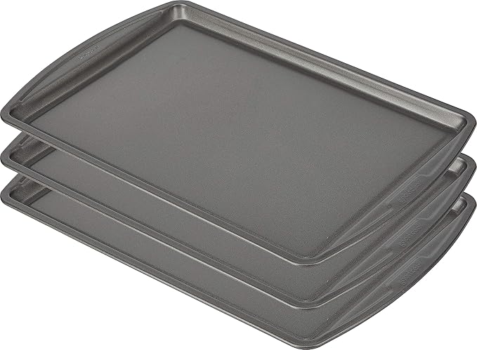 GoodCook Everyday Nonstick Carbon Steel 13” x 9” Baking Sheet Set, 3 Pack – by GoodCook