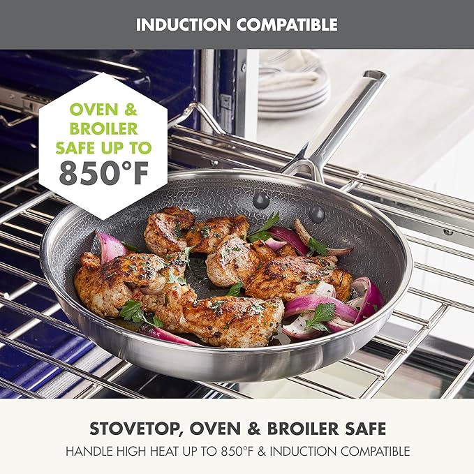 GreenPan Hybrid 10” Nonstick Stainless Steel Frying Pan, APEX Tri-Ply - Image 6